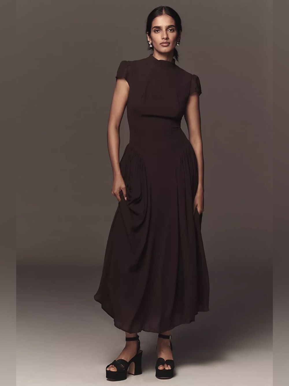 Reformation Maven Midi Dress 2 NWT $278 Mole